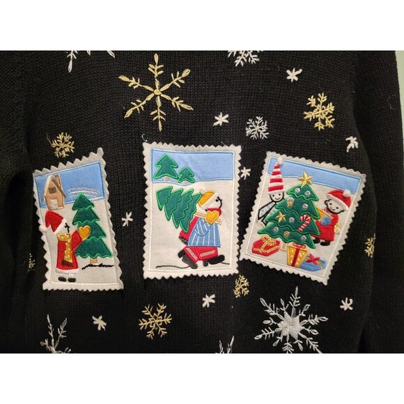 New All Points Reference Point Christmas Holiday Crewneck Sweater Sz S - Picture 2 of 7